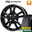 【新品国産4穴100車】 夏タイヤ ホイール4本セット 175/70R14 ダンロップ EC202L ブランドルライン レツィオ ブラックリムポリッシュ 14インチ(送料無料)