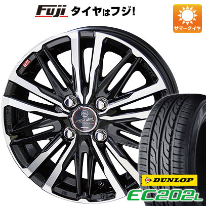 【新品 軽自動車】 夏タイヤ ホイール4本セット 145/80R13 ダンロップ EC202L 共豊 スマック クレスト 13インチ(送料無料)