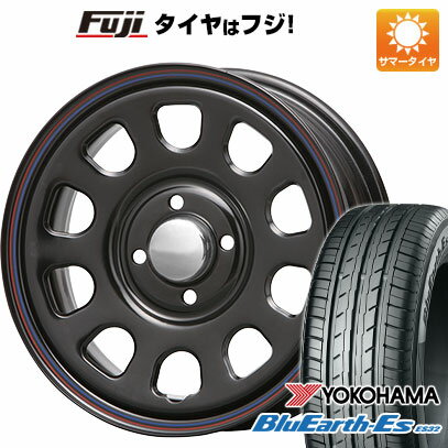 N-BOX タント スペーシア 夏タイヤ ホイール4本セット 155/65R14 ヨコハマ ブルーアース ES32 MLJ デイトナSS 14インチ(送料無料)