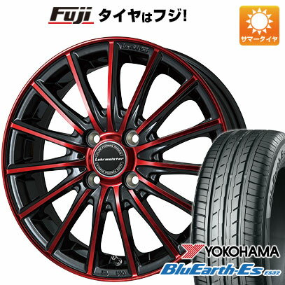 【新品 軽自動車】ハスラー デリカミニ(4WD) 夏タイヤ ホイール4本セット 165/60R15 ヨコハマ ブルーアース ES32 レアマイスター LM-S FS15 (ブラックポリッシュ/レッドクリア) 15インチ(送料無料) サマータイヤ