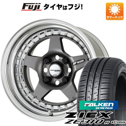 【新品国産4穴100車】 夏タイヤ ホイール4本セット 185/55R15 ファルケン ジークス ZE310R エコラン（限定） WORK ワーク マイスター CR01 15インチ(送料無料) サマータイヤ
