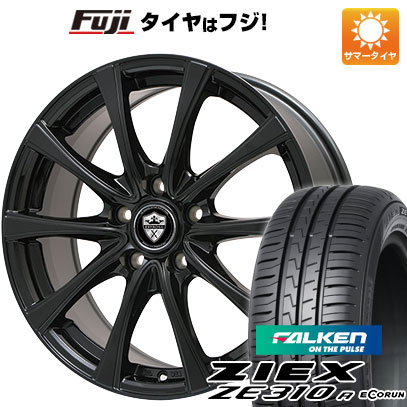 【新品国産4穴100車】 夏タイヤ ホイール4本セット 195/45R16 ファルケン ジークス ZE310R エコラン（限定） ブランドル KF25B 16インチ(送料無料) サマータイヤ