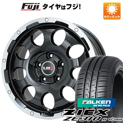 【新品国産車用5穴114.3】 夏タイヤ ホイール4本セット 215/60R17 ファルケン ジークス ZE310R エコラン(限定) レアマイスター LMG CS-9 ブラック/ブラッククリアリム 17インチ(送料無料)