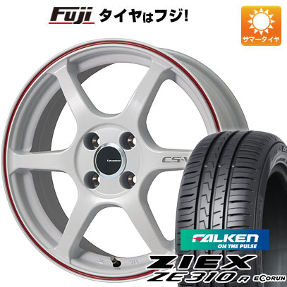 【新品国産5穴114.3車】 夏タイヤ ホイール4本セット 215/45R17 ファルケン ジークス ZE310R エコラン（限定） レアマイスター CS-V6(ホワイト/レッドライン) 17インチ(送料無料) サマータイヤ