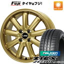 【新品国産4穴100車】 夏タイヤ ホイール4本セット 195/55R16 ファルケン ジークス ZE310R エコラン（限定） レアマイスター LMG MOS-9(ゴールド) 16インチ(送料無料)