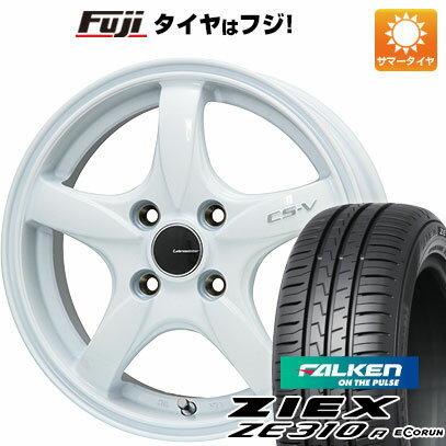【新品国産4穴100車】 夏タイヤ ホイール4本セット 195/45R16 ファルケン ジークス ZE310R エコラン（限定） レアマイスター CS-V(ホワイト) 16インチ(送料無料) サマータイヤ