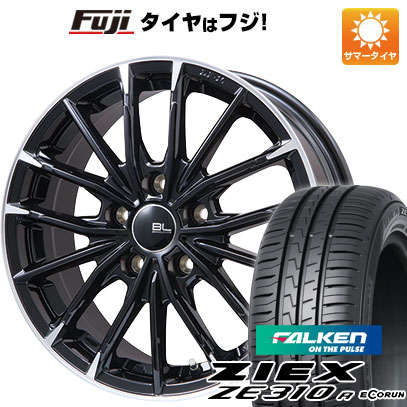 【新品国産5穴114.3車】 夏タイヤ ホイール4本セット 225/40R18 ファルケン ジークス ZE310R エコラン（限定） ブランドルライン DF-10M グロスブラック/カットスポーク 18インチ(送料無料) サマータイヤ