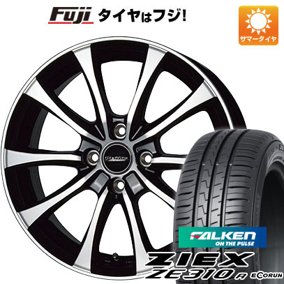 【新品国産4穴100車】 夏タイヤ ホイール4本セット 185/55R15 ファルケン ジークス ZE310R エコラン（限定） ホットスタッフ ラフィット LE-07 15インチ(送料無料) サマータイヤ