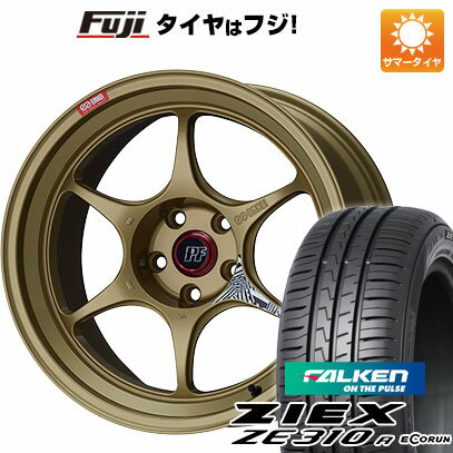 【新品国産5穴114.3車】 夏タイヤ ホイール4本セット 225/55R18 ファルケン ジークス ZE310R エコラン(限定) エンケイ PF06 ゴールド 18インチ(送料無料)