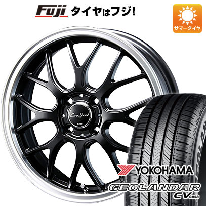 【新品 軽自動車】ハスラー デリカミニ(4WD) 夏タイヤ ホイール4本セット 165/60R15 ヨコハマ ジオランダー CV G058 ブレスト ユーロスポーツ タイプ805 セミグロスブラック 15インチ(送料無料) サマータイヤ