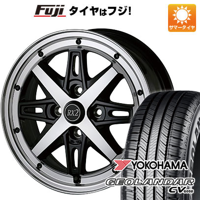 【新品 軽自動車】ハスラー デリカミニ(4WD) 夏タイヤ ホイール4本セット 165/60R15 ヨコハマ ジオランダー CV G058 アルジェノン フェニーチェ RX-2 15インチ(送料無料) サマータイヤ