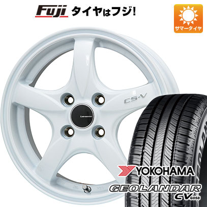 【新品 軽自動車】ハスラー デリカミニ(4WD) 夏タイヤ ホイール4本セット 165/60R15 ヨコハマ ジオランダー CV G058 レアマイスター CS-V(ホワイト) 15インチ(送料無料) サマータイヤ