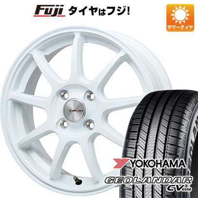 【新品 軽自動車】ハスラー デリカミニ(4WD) 夏タイヤ ホイール4本セット 165/60R15 ヨコハマ ジオランダー CV G058 レアマイスター LMスポーツLM-QR ホワイト 15インチ(送料無料) サマータイヤ