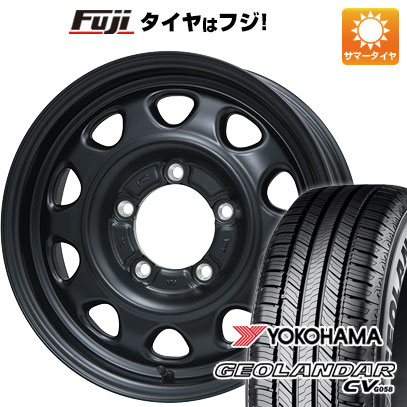 【新品】ジムニーシエラ/ジムニーノマド 夏タイヤ ホイール4本セット 195/80R15 ヨコハマ ジオランダー CV G058 レアマイスター LMG OFF-STYLE(マットブラック) 15インチ(送料無料)