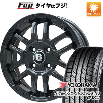 【新品 軽自動車】ハスラー デリカミニ(4WD) 夏タイヤ ホイール4本セット 165/60R15 ヨコハマ ジオランダー CV G058 ビッグウエイ B-LUGNAS FRD(マットブラック) 15インチ(送料無料) サマータイヤ