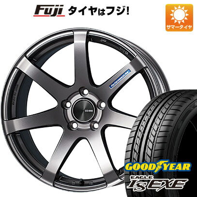 【新品国産5穴114.3車】 夏タイヤ ホイール4本セット 225/45R18 グッドイヤー イーグル エルエス エグゼ(限定) エンケイ PF07 18インチ(送料無料)