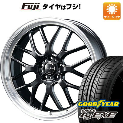 【新品国産5穴114.3車】 夏タイヤ ホイール4本セット 225/45R18 グッドイヤー イーグル エルエス エグゼ(限定) ブレスト ユーロスポーツ タイプ805 セミグロスブラック 18インチ(送料無料)