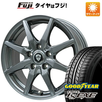 【新品国産5穴114.3車】 夏タイヤ ホイール4本セット 215/45R18 グッドイヤー イーグル エルエス エグゼ(限定) ブランドル CJ28 18インチ(送料無料)