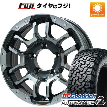 【新品】ジムニーシエラ 夏タイヤ ホイール4本セット 215/75R15 BFグッドリッチ オールテレーンT/A KO2 RBL ビッグウエイ B-LUGNAS FRD(ブラックポリッシュ/ブラッククリア) 15インチ(送料無料)