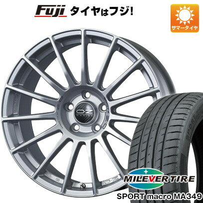 【新品国産4穴100車】 夏タイヤ ホイール4本セット 205/40R17 ミレバー スポーツマクロ MA349（限定） OZ スーパーツーリズモ LM 17インチ(送料無料)