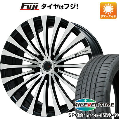 【新品国産5穴114.3車】 夏タイヤ ホイール4本セット 225/35R20 ミレバー スポーツマクロ MA349（限定） エムズスピード ジュリア 666モノブロック 20インチ(送料無料)