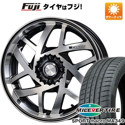 【新品国産車用4穴100】 夏タイヤ ホイール4本セット 205/40R17 ミレバー スポーツマクロ MA349(限定) エムズスピード Jカラット 17インチ(送料無料)