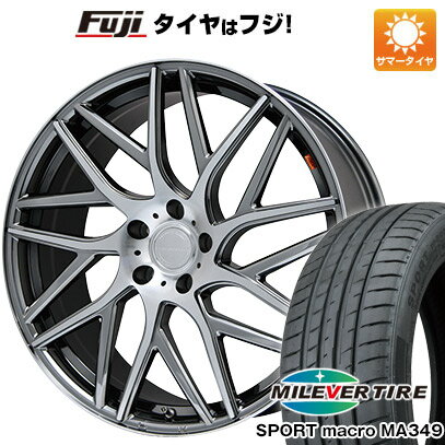 【新品国産5穴114.3車】 夏タイヤ ホイール4本セット 225/30R20 ミレバー スポーツマクロ MA349（限定） レアマイスター キャンティ(BMCポリッシュ) 20インチ(送料無料)