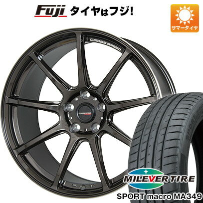 【新品国産5穴100車】 夏タイヤ ホイール4本セット 225/35R19 ミレバー スポーツマクロ MA349（限定） ホットスタッフ クロススピード ハイパーエディションRS9 19インチ(送料無料) サマータイヤ