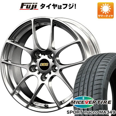 【新品国産5穴114.3車】 夏タイヤ ホイール4本セット 225/45R18 ミレバー スポーツマクロ MA349（限定） BBS JAPAN RF 18インチ(送料無料) サマータイヤ