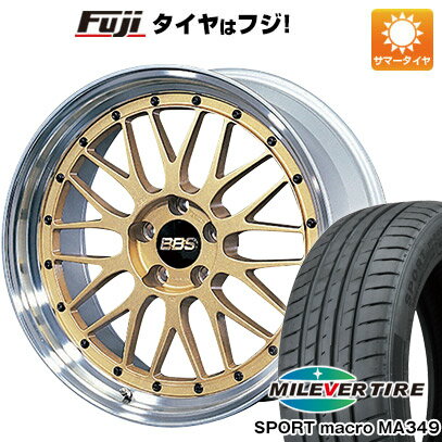 【新品国産4穴100車】 夏タイヤ ホイール4本セット 205/45R17 ミレバー スポーツマクロ MA349（限定） BBS JAPAN LM 17インチ(送料無料)