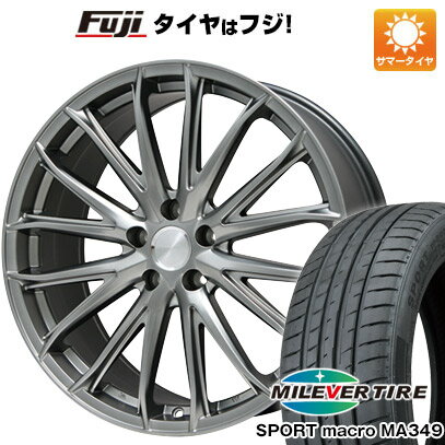 【新品国産5穴100車】 夏タイヤ ホイール4本セット 245/40R20 ミレバー スポーツマクロ MA349（限定） ブランドル 757 20インチ(送料無料)