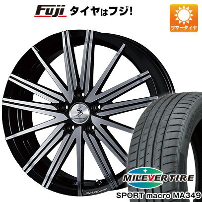 【新品国産5穴100車】 夏タイヤ ホイール4本セット 215/35R19 ミレバー スポーツマクロ MA349（限定） ケースペック SILK BLAZE ヴォルツァ 19インチ(送料無料) サマータイヤ