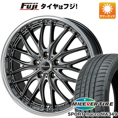 【新品国産車用5穴100】 夏タイヤ ホイール4本セット 215/45R17 ミレバー スポーツマクロ MA349(限定) モンツァ ワーウィック ディープランド 17インチ(送料無料)
