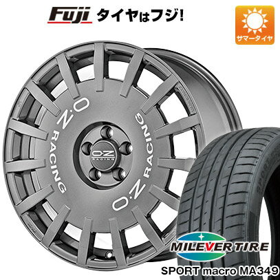 【新品国産4穴100車】 夏タイヤ ホイール4本セット 205/45R17 ミレバー スポーツマクロ MA349（限定） OZ ラリーレーシング 17インチ(送料無料)