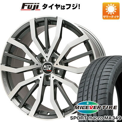 【新品国産車用5穴114.3】 夏タイヤ ホイール4本セット 225/35R20 ミレバー スポーツマクロ MA349(限定) MSW by OZ Racing MSW 49(グロスガンメタルポリッシュ) 20インチ(送料無料)