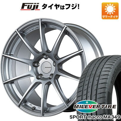 【新品国産4穴100車】 夏タイヤ ホイール4本セット 205/40R17 ミレバー スポーツマクロ MA349（限定） ブリヂストン ポテンザ SW010 17インチ(送料無料)