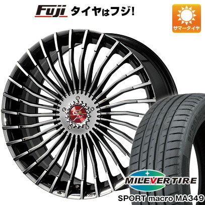 【新品国産5穴100車】 夏タイヤ ホイール4本セット 215/35R19 ミレバー スポーツマクロ MA349（限定） プレミックス グラッパ f30 (BMCポリッシュ) 19インチ(送料無料) サマータイヤ