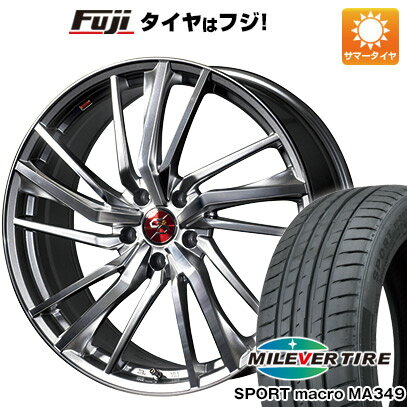 【新品国産5穴100車】 夏タイヤ ホイール4本セット 225/35R19 ミレバー スポーツマクロ MA349（限定） プレミックス ドルチェ3x5(ハイパーシルバーポリッシュ) 19インチ(送料無料)