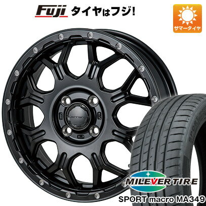 【新品国産車用4穴100】 夏タイヤ ホイール4本セット 195/50R16 ミレバー スポーツマクロ MA349(限定) モンツァ HI-BLOCK ジェラード 16インチ(送料無料)