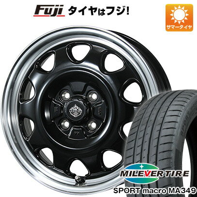 【新品国産4穴100車】 夏タイヤ ホイール4本セット 205/50R16 ミレバー スポーツマクロ MA349（限定） トピー ランドフット SWZ 16インチ(送料無料)