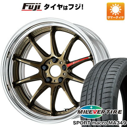 【新品国産5穴100車】 夏タイヤ ホイール4本セット 215/35R19 ミレバー スポーツマクロ MA349（限定） ワーク エモーション ZR10 2P ステップリム 19インチ(送料無料)