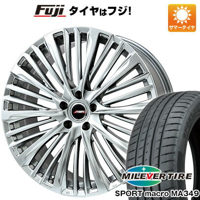 【新品国産5穴114.3車】 夏タイヤ ホイール4本セット 215/35R19 ミレバー スポーツマクロ MA349（限定） プレミックス MER-X(ハイパーシルバー) 19インチ(送料無料) サマータイヤ