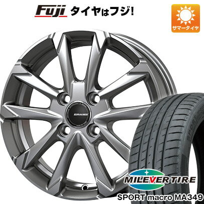 【新品国産4穴100車】 夏タイヤ ホイール4本セット 205/50R16 ミレバー スポーツマクロ MA349（限定） コーセイ クレイシズ GC36F 16インチ(送料無料)