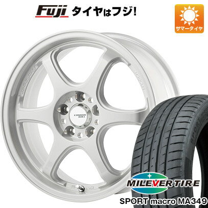 【新品国産5穴114.3車】 夏タイヤ ホイール4本セット 225/45R18 ミレバー スポーツマクロ MA349（限定） ゴジゲン PROレーサー キャノンボール 18インチ(送料無料)