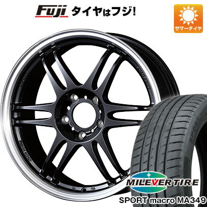 【新品国産車用5穴114.3】 夏タイヤ ホイール4本セット 215/50R17 ミレバー スポーツマクロ MA349(限定) コーセイ K-1レーシング レヴ 17インチ(送料無料)