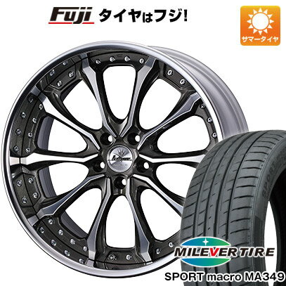 【新品国産5穴114.3車】 夏タイヤ ホイール4本セット 225/35R19 ミレバー スポーツマクロ MA349（限定） ウェッズ クレンツェ ヴェルサム 19インチ(送料無料)