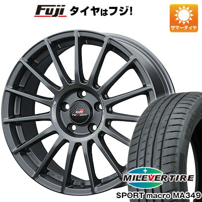 【新品国産車用4穴100】 夏タイヤ ホイール4本セット 205/40R17 ミレバー スポーツマクロ MA349(限定) OZ スーパーツーリズモ TGR-WRT 17インチ(送料無料)