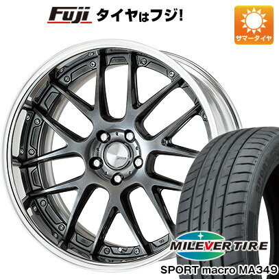 【新品国産5穴114.3車】 夏タイヤ ホイール4本セット 225/30R20 ミレバー スポーツマクロ MA349（限定） ワーク ランベック LM7 20インチ(送料無料)