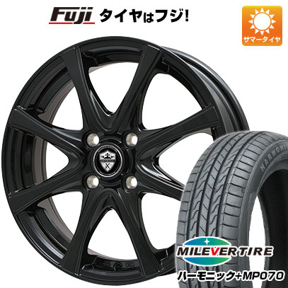 【新品 軽自動車】N-BOX タント スペーシア 夏タイヤ ホイール4本セット 165/55R15 ミレバー ハーモニック プラス MP070(限定) ブランドル KF25B 15インチ(送料無料)