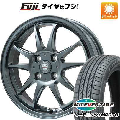 【新品 軽自動車】N-BOX タント スペーシア 夏タイヤ ホイール4本セット 165/55R15 ミレバー ハーモニック プラス MP070(限定) ブランドル KF28 15インチ(送料無料)